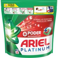 Detergente en cápsulas ARIEL PLATINUM EXT. PODER, bolsa 10 dosis Detergente en cápsulas ARIEL PLATINUM EXT. PODER, bolsa 10 dosis