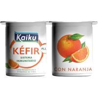 Kéfir con naranja KAIKU, pack 4x125 g