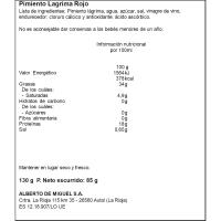 Pimiento lágrima EMPERATRIZ, frasco 85 g