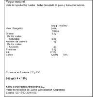 KAIKU Kaigur jogurt naturala, sorta 4x125 g