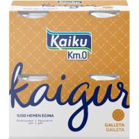Yogur galleta kaigur KAIKU, pack 4x125 g