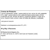 Crema de pistacho PASTORET, tarrina 90 g