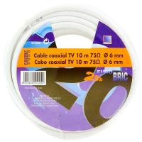 EUROBRIC kable koaxial zuria telebistarako Ø6 mm, CCS barne gidaria, 41425, 10 m