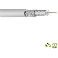 Cable coaxial blanco para TV, conductor interno CCS, 41426 EUROBRIC, 25 metros