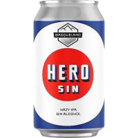Cerveza Hero Hazy IPA Sin Alcohol BASQUELAND, lata 33 cl