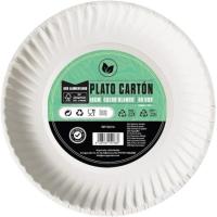 NOVA erabili eta botatzeko platera, kartoi zuria, laberako egokia, Ø18 cm, sorta 50 ale NOVA erabili eta botatzeko platera, kartoi zuria, laberako egokia, Ø18 cm, sorta 50 ale
