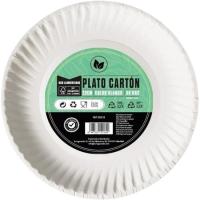 NOVA kartoi biodegradagarrizko plater zuria, Ø23 cm, sorta 50 ale NOVA kartoi biodegradagarrizko plater zuria, Ø23 cm, sorta 50 ale