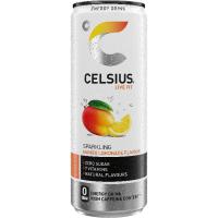 Bebida energ. s/ azúcar sabor mango-limón CELSIUS, lata 33,5 cl