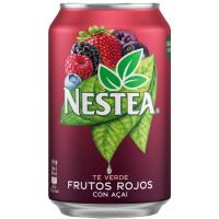 Refresco de té sabor frutos rojos NESTEA, lata 33 cl