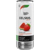 Bebida energ. s/ azúcar sabor sandía-fresa CELSIUS, lata 33,5 cl