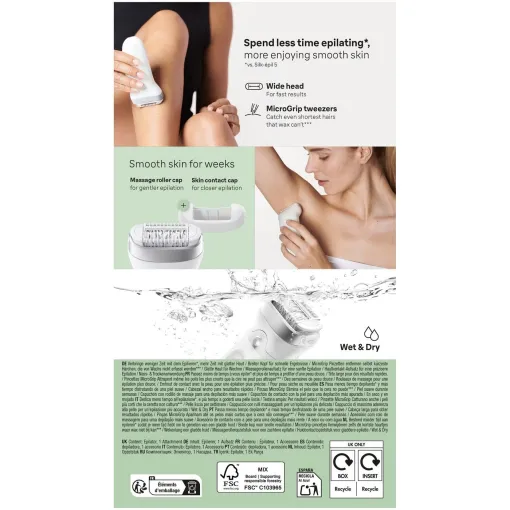 Depiladora SEpil7 SE7-000, gris/plata BRAUN