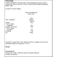 Chocolate negro 85% TRAPA COLLECTION, tableta 85 g