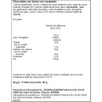 Chocolate con leche y caramelo salado TRAPA, tableta 90 g