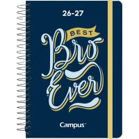 Agenda escolar, tamaño A5, día página, tapa forrada, ¿Cuál te llegará? CAMPUS