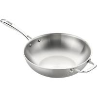 Wok de acero inoxidable sin antiadherente, apta para todo tipo de cocinas, Triply Planet MONIX, Ø28 cm Wok de acero inoxidable sin antiadherente, apta para todo tipo de cocinas, Triply Planet MONIX, Ø28 cm