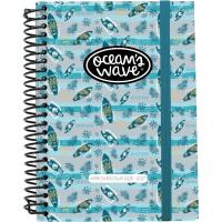 Agenda escolar, tamaño A5, semana vista, tapa dura estampada OCEAN'S WAVE Agenda escolar, tamaño A5, semana vista, tapa dura estampada OCEAN'S WAVE