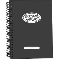 Agenda escolar, tamaño A5, semana vista, tapa polipropileno negra OCEAN'S WAVE Agenda escolar, tamaño A5, semana vista, tapa polipropileno negra OCEAN'S WAVE