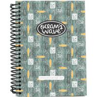 Agenda escolar, tamaño A5, semana vista, tapa polipropileno estampada OCEAN'S WAVE Agenda escolar, tamaño A5, semana vista, tapa polipropileno estampada OCEAN'S WAVE