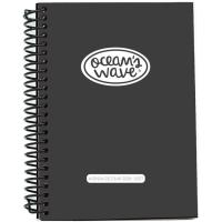 Agenda escolar, tamaño A6, día página, tapa polipropileno negra OCEAN'S WAVE Agenda escolar, tamaño A6, día página, tapa polipropileno negra OCEAN'S WAVE