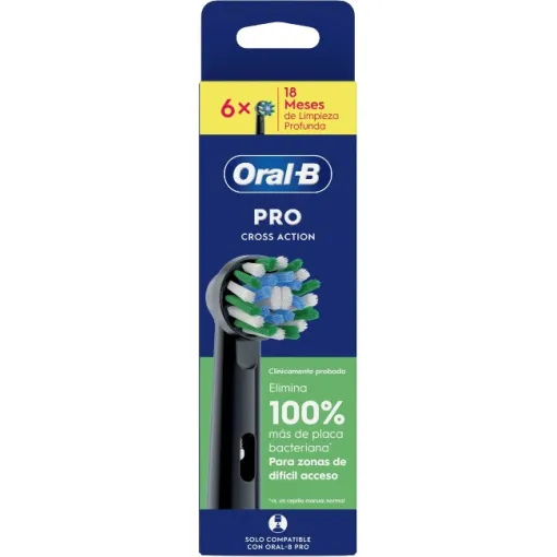 Recambio de cepillo dental Cross Action black ORAL-B, 6 uds Recambio de cepillo dental Cross Action black ORAL-B, 6 uds