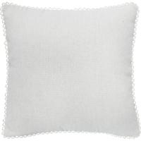 Cojín blanco con bordes decorativos en ondas KASA, 45x45 cm