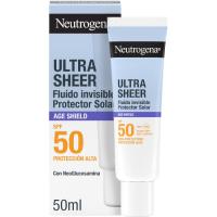 NEUTROGENA SHEER SPF50 adinaren kontrako aurpegirako eguzkitako fluidoa, tutua 50 ml