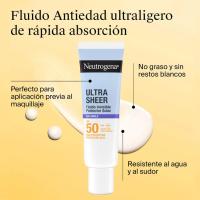 NEUTROGENA SHEER SPF50 adinaren kontrako aurpegirako eguzkitako fluidoa, tutua 50 ml