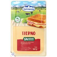 Queso tierno CENTRAL LECHERA ASTURIANA, lonchas, bandeja 180 g Queso tierno CENTRAL LECHERA ASTURIANA, lonchas, bandeja 180 g