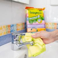 Bayeta microfibra varios colores BAYECO, pack 8 uds