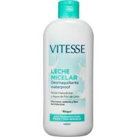 Leche micelar desmaquillante waterproof VITESSE, bote 400 ml