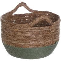 Cesto Barra de fondo verde, talla S KASA, Ø23x16 cm