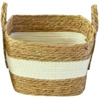 Cesto cuadrado con raya blanca M KASA, 31x31x71 cm