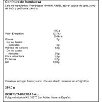 Confitura de frambuesa BEBÉ, frasco 280 g
