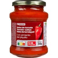 Tomate frito con piquillo EROSKI, frasco 340 g Tomate frito con piquillo EROSKI, frasco 340 g