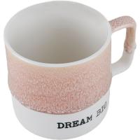 Taza Reactive rosa con texto Dream Big, Ø8,5x12 cm KASA, 300 ml