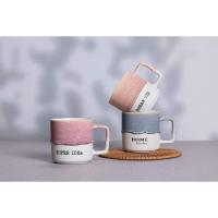 Taza Reactive rosa con texto Dream Big, Ø8,5x12 cm KASA, 300 ml