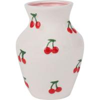 Jarrón decorativo con cerezas KASA, 17,2x18x22 cm