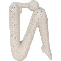 Sujetalibros, Silueta blanca de mujer pensativa, poliresina KASA, 14x6x20 cm