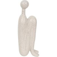 Sujetalibros, Silueta blanca de mujer sentada, poliresina KASA, 9,5x5,5x25,5 cm