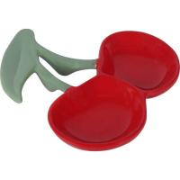 Fuente de cerámica con forma de Cereza roja y verde KASA, 18,2x17,4x2,5 cm