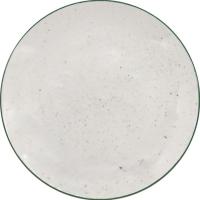 Plato de postre con filo verde KASA, Ø19 cm