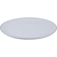 Plato llano blanco de muescas KASA, Ø26,4 cm
