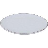Plato de postre blanco de muescas KASA, Ø19 cm