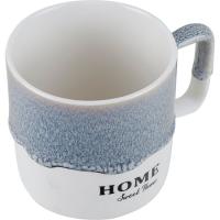 KASA Reactive katilu urdin eta zuria, Home Sweet Home letrak, Ø8,5x12 cm, 300 ml