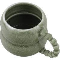 KASA gosariko katilua, vintage berdea eta boladun heldulekua, 7,8x7,5x12,5 cm