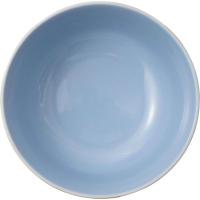 Bol con rayas naranjas y flores, gres, Ø13,7x6,5 cm KASA, 530 ml