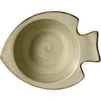 Bol de porcelana con forma de Pez Verde KASA, Ø23x6,8 cm