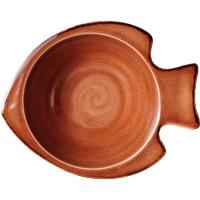 Bol de porcelana con forma de Pez Naranja KASA, Ø29x9 cm