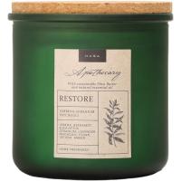 KASA Apothecary kandela 2 metxa, edalontzi berdea taparekin, berbena, Ø10,3x10cm, 397 gr