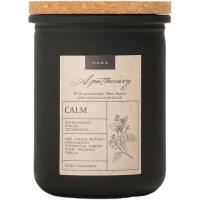 KASA Apothecary Calm kandela edalontzi beltza taparekin, sandaloa, Ø8x10 cm, 220 gr